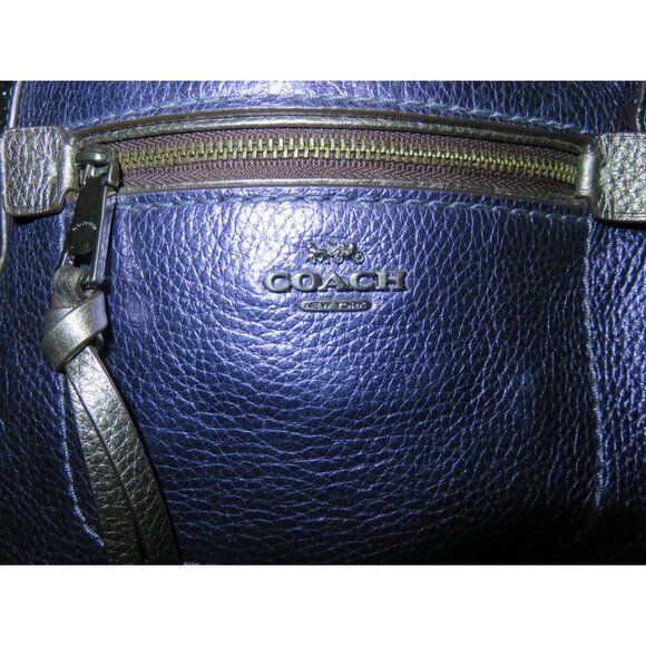 COACH 2018 Andi Metallic Hologram Quad Colorblock Pebbled Leather Backpack 49122 main image 10